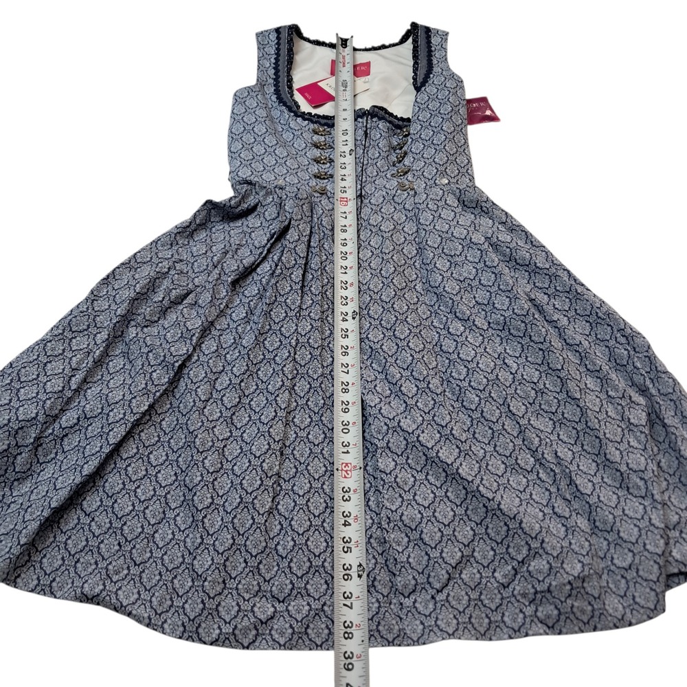 NWT Kruger Dirndl Dress Women's EU 36 Small Blue German Traditional Oktoberfest - Picture 14 of 16